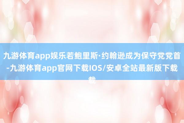 九游体育app娱乐若鲍里斯·约翰逊成为保守党党首-九游体育app官网下载IOS/安卓全站最新版下载