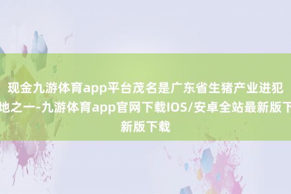 现金九游体育app平台　　茂名是广东省生猪产业进犯基地之一-九游体育app官网下载IOS/安卓全站最新版下载