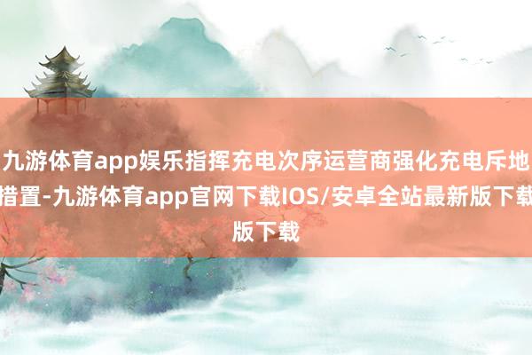 九游体育app娱乐指挥充电次序运营商强化充电斥地措置-九游体育app官网下载IOS/安卓全站最新版下载